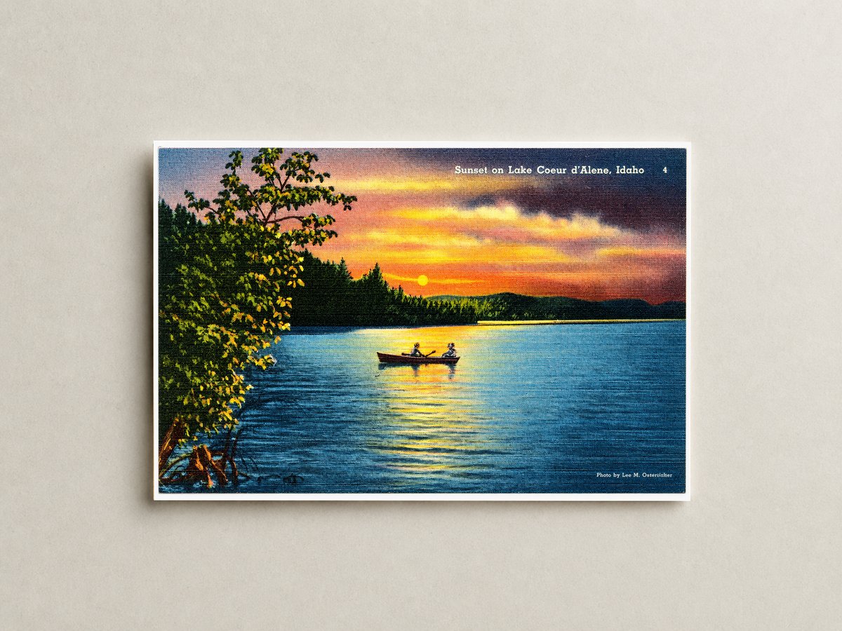Coeur d'Alene Lake, ID: Sunset on Lake Coeur d'Alene