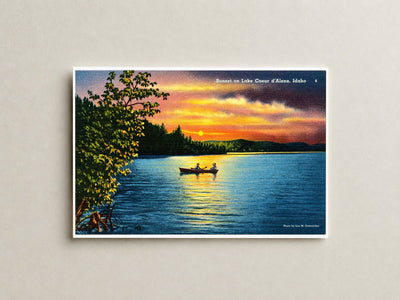 Coeur d'Alene Lake, ID: Sunset on Lake Coeur d'Alene