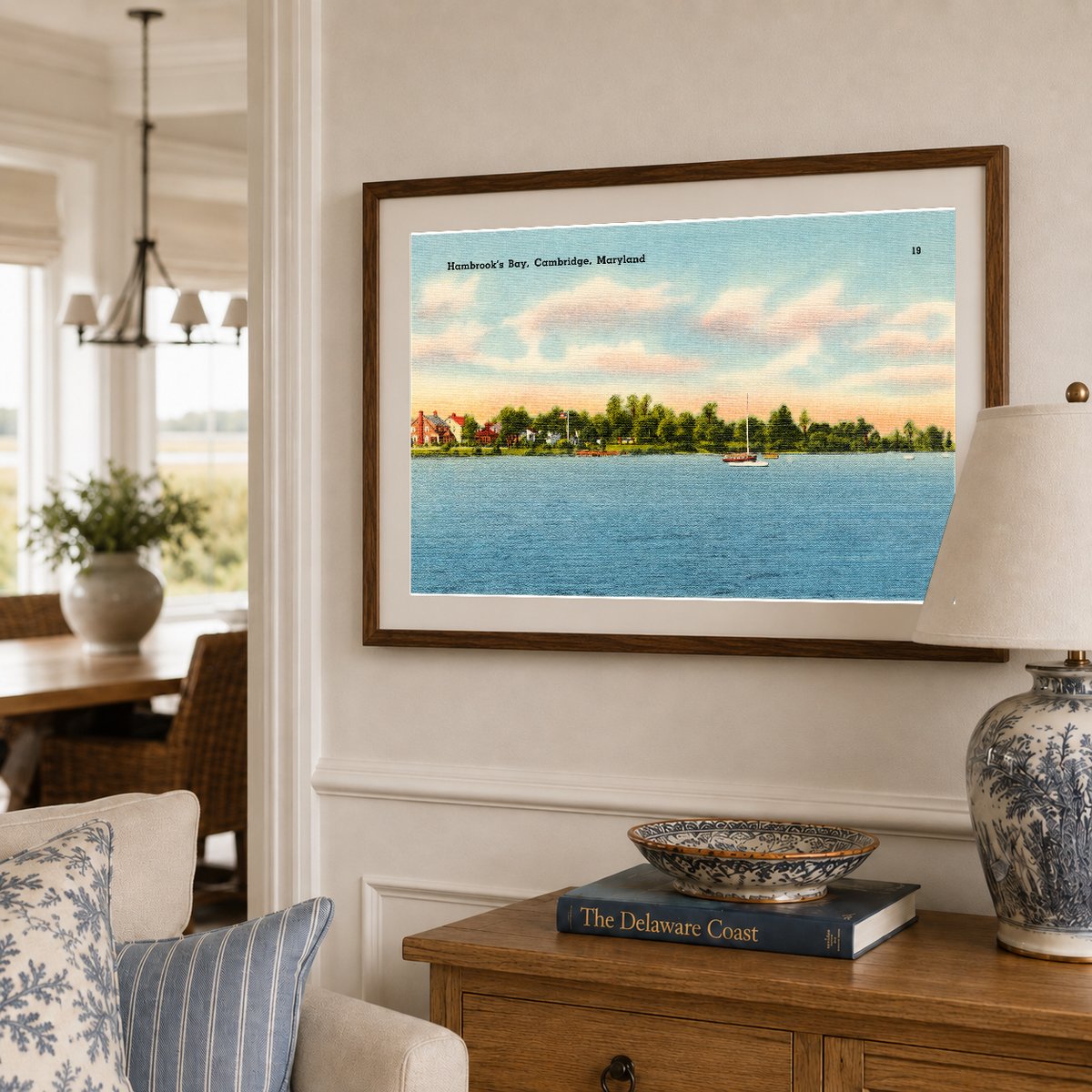 Humbrook's Bay, Cambridge, Maryland — Vintage Maryland Postcard
