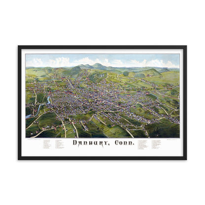 Danbury, CT 1884 Framed - Available at KNOWOL