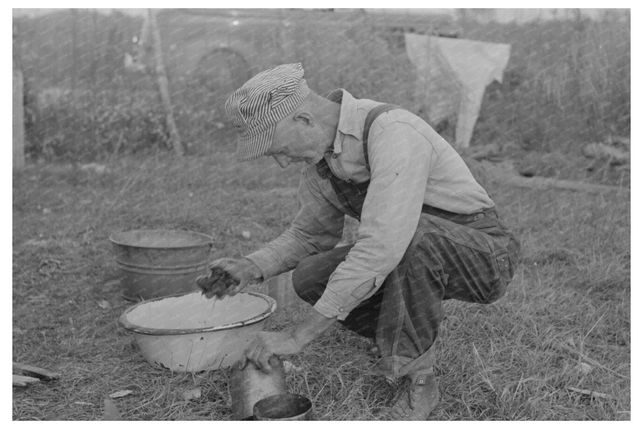 Day Laborer in New Iberia Louisiana November 1938 - Available at KNOWOL