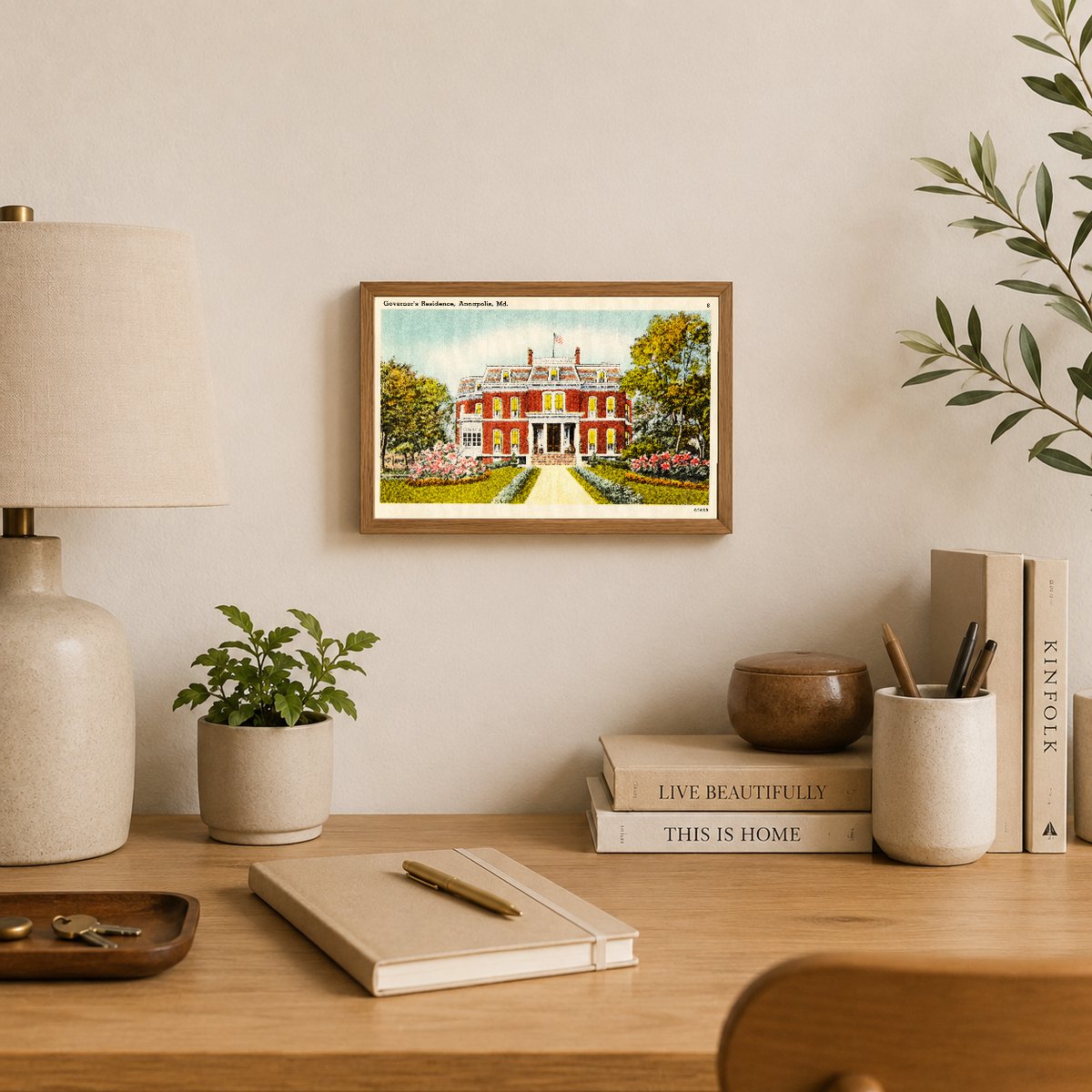 Governor's residence, Annapolis, MD — Vintage Maryland Postcard