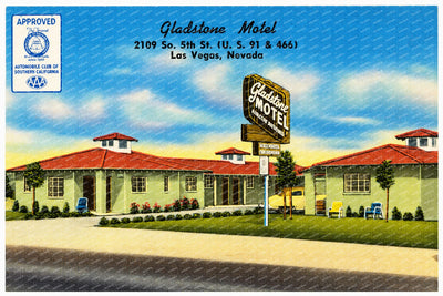 Las Vegas, NV: Gladstone Motel, 2109 So. 5th St. (U.S. 91 & 466)