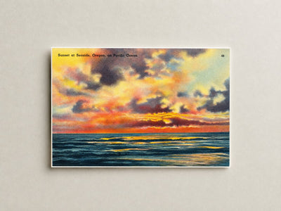 Seaside, OR: Sunset at Seaside, Oregon, on Pacific Ocean