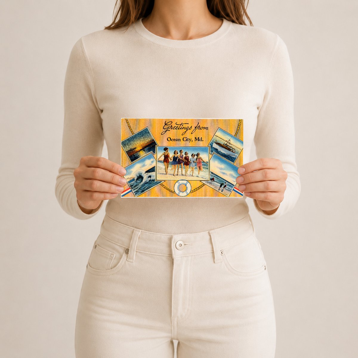 Greetings from Ocean City, MD — Vintage Maryland Postcard