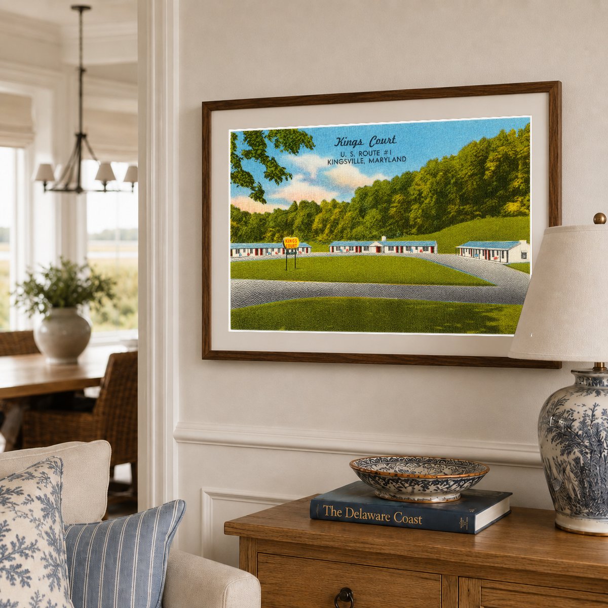 King's Court, U. S. Route #1, Kingsville, Maryland — Vintage Maryland Postcard