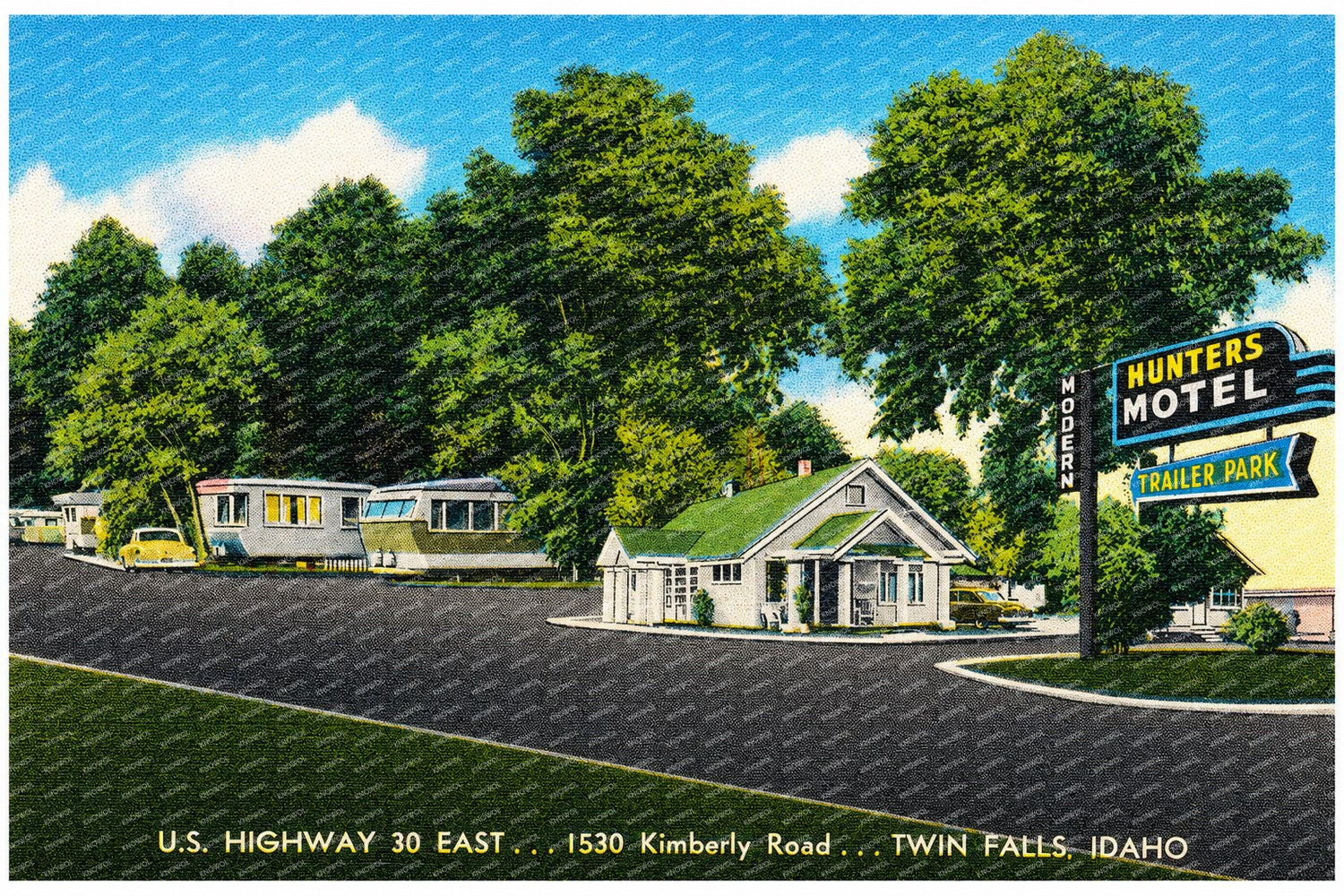 Twin Falls, ID: Hunters Motel, U.S. highway 30 east, 1530 Kimberly Road