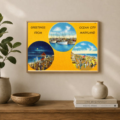 Greetings from Ocean City Maryland — Vintage Maryland Postcard