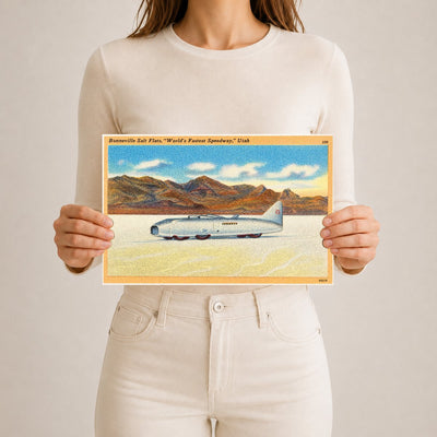 Bonneville Salt Flats, UT: Bonneville Salt Flats, "World's fastest speedway." Utah