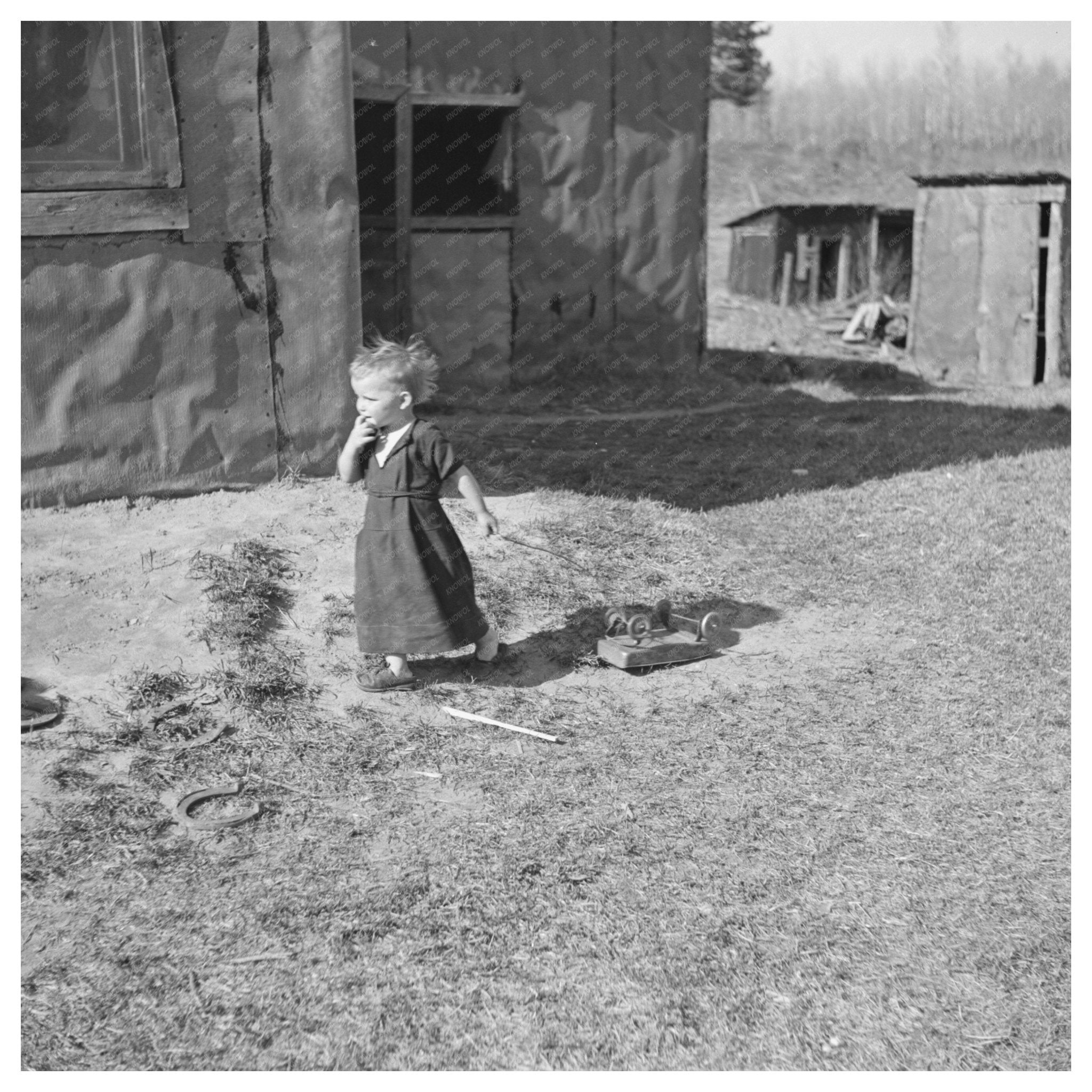 Deaf Mute Child at Long Lake Wisconsin 1937 - Available at KNOWOL