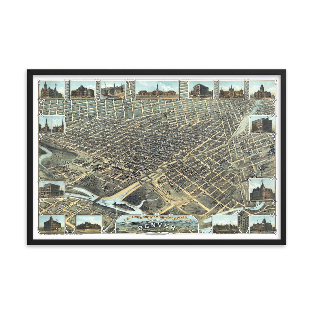 Denver, CO 1882 Framed - Available at KNOWOL