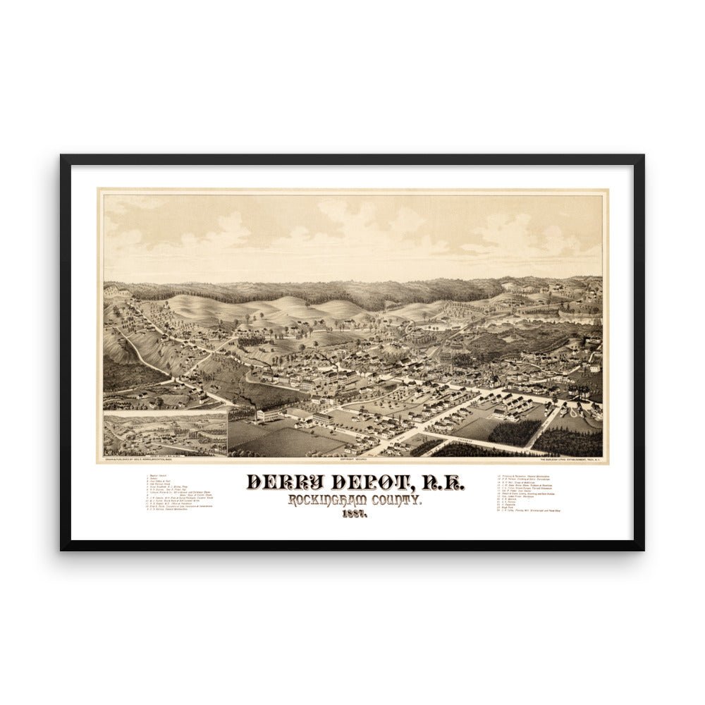 Derry Depot, NH 1887 Framed - Available at KNOWOL