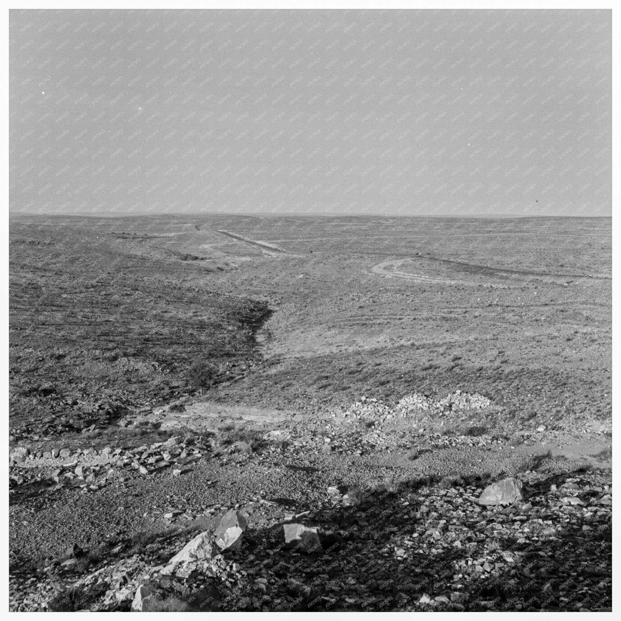 Desert Highway West of Roswell New Mexico 1938 - Available at KNOWOL