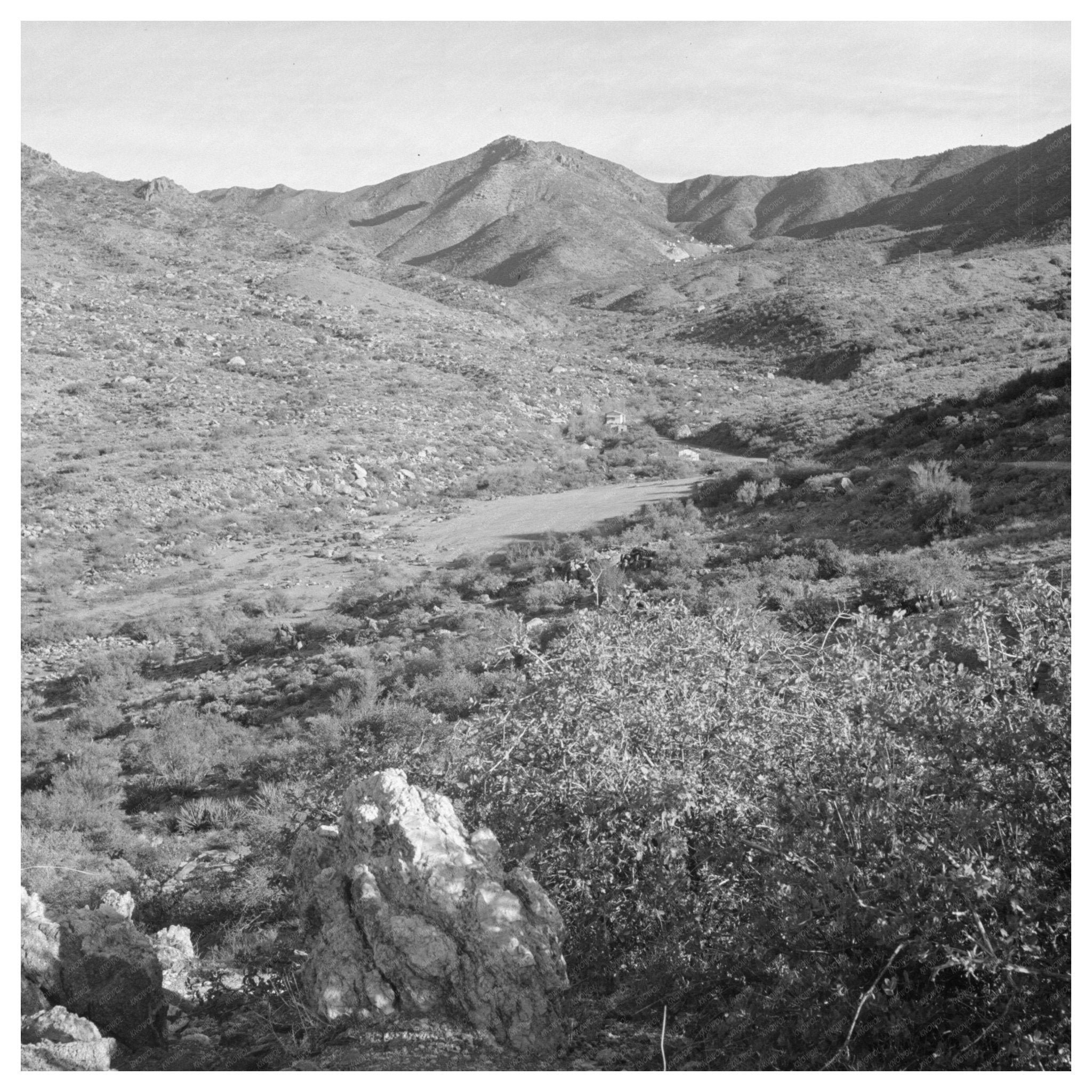 Desert Landscape and Mining Near Kingman Arizona Early 20th Century - Available at KNOWOL