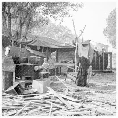 Destitute Family at Sacramento River Camp November 1936 - Available at KNOWOL