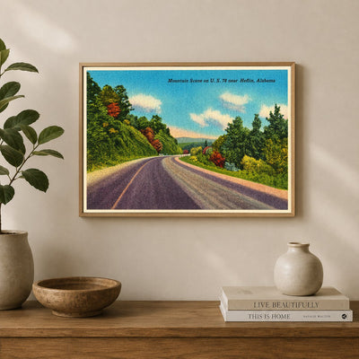 Heflin, AL: Mountain scene on U.S. 78 near Heflin