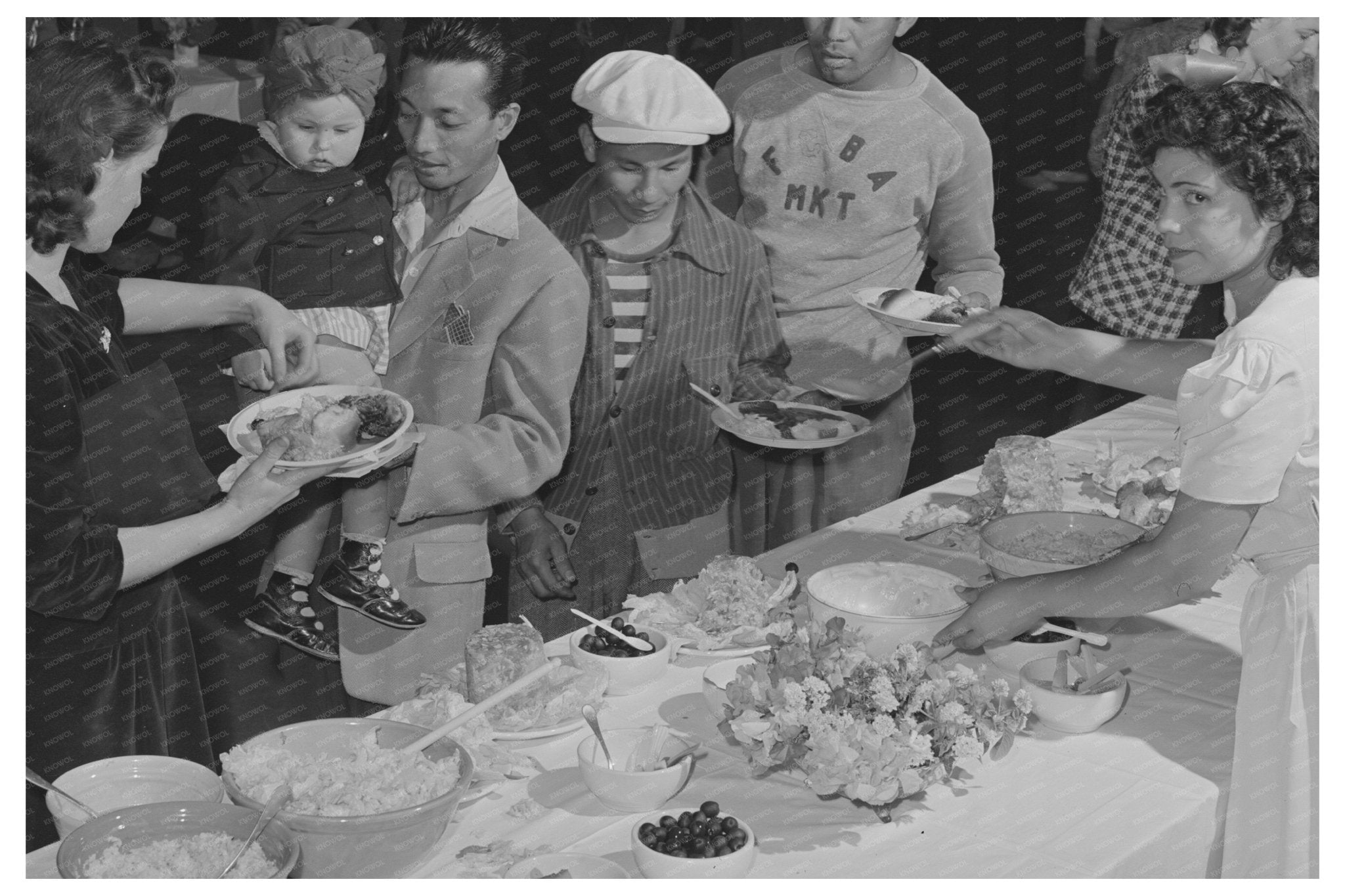 Dinner at Farm Workers Community Yuma Arizona March 1942 - Available at KNOWOL