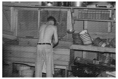 Dishwashing Scene at Effie Lumber Camp 1937 - Available at KNOWOL