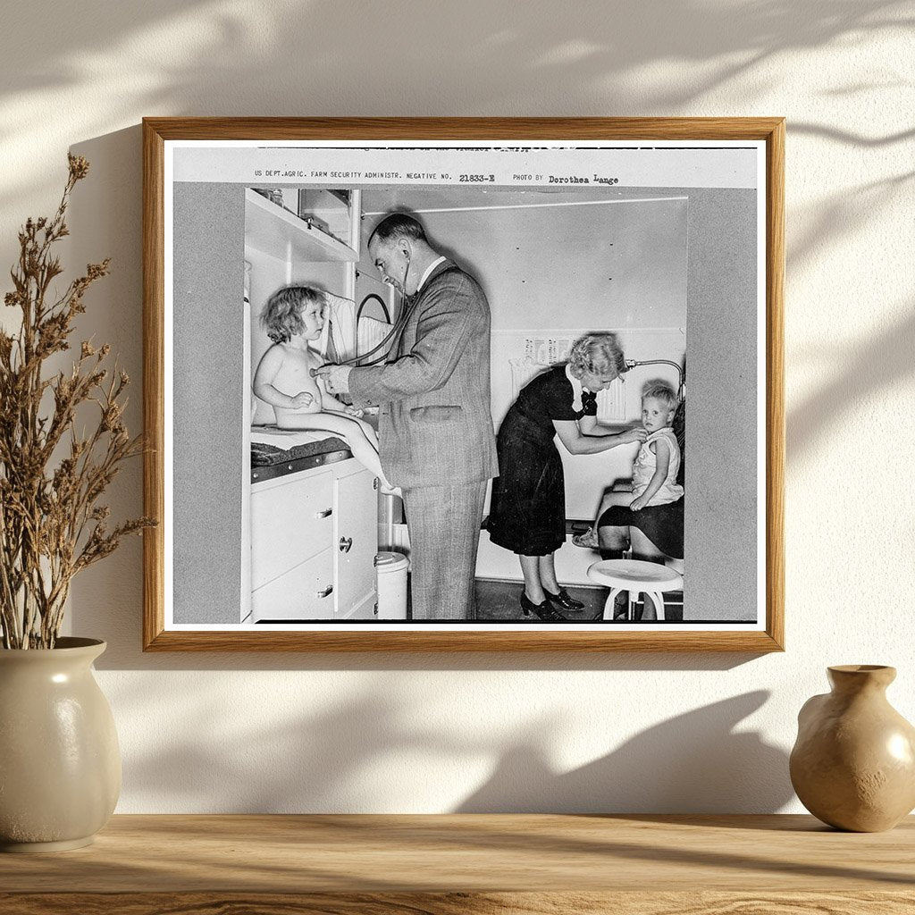 Doctor Examining Children at Mobile Clinic Merrill Oregon 1939 - Available at KNOWOL