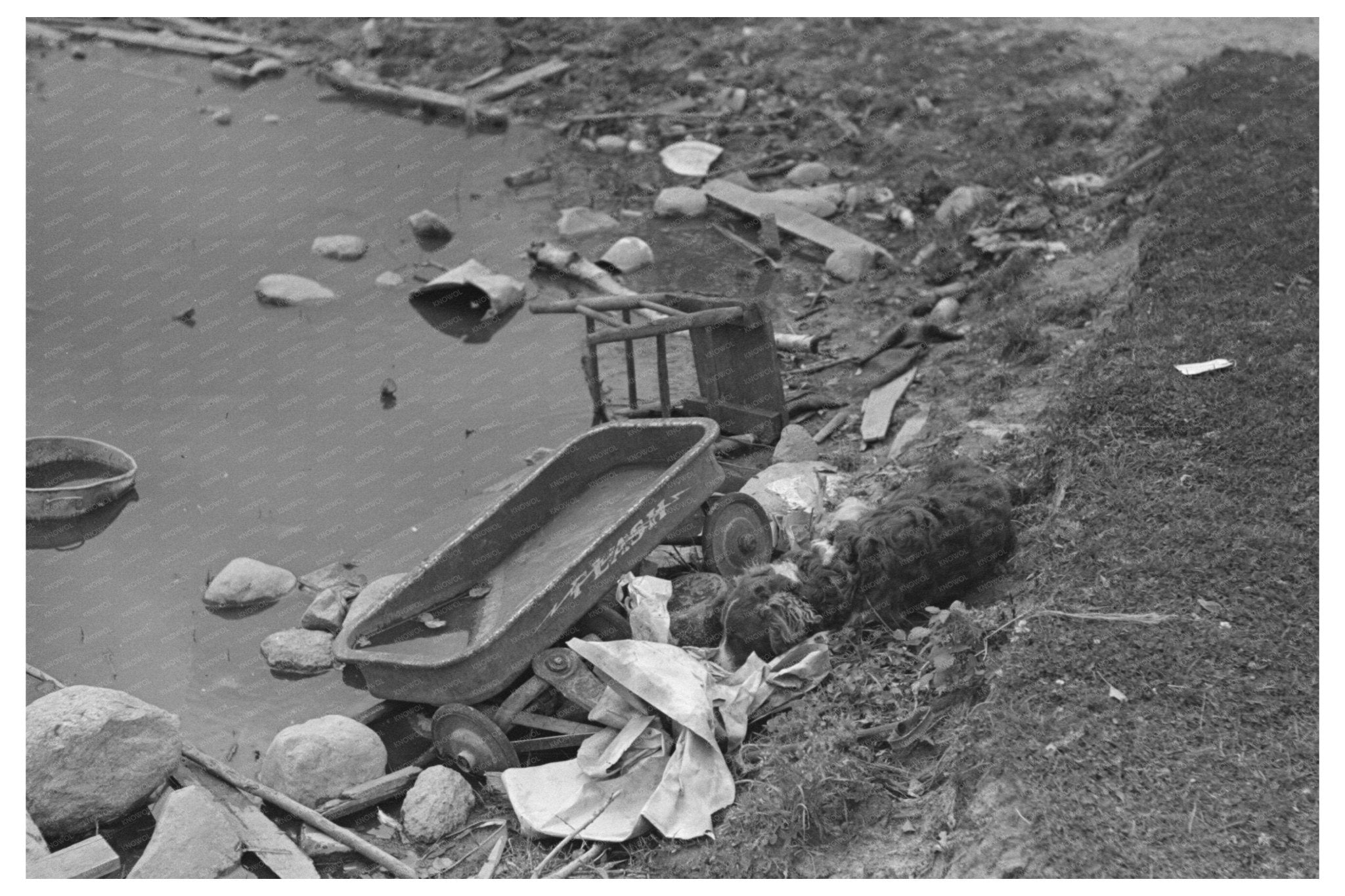 Doll Buggy on Farm Near Northome Minnesota 1937 - Available at KNOWOL