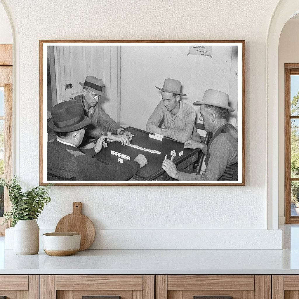 Domino Game in Beer Parlor Sebastian Texas February 1939 - Available at KNOWOL