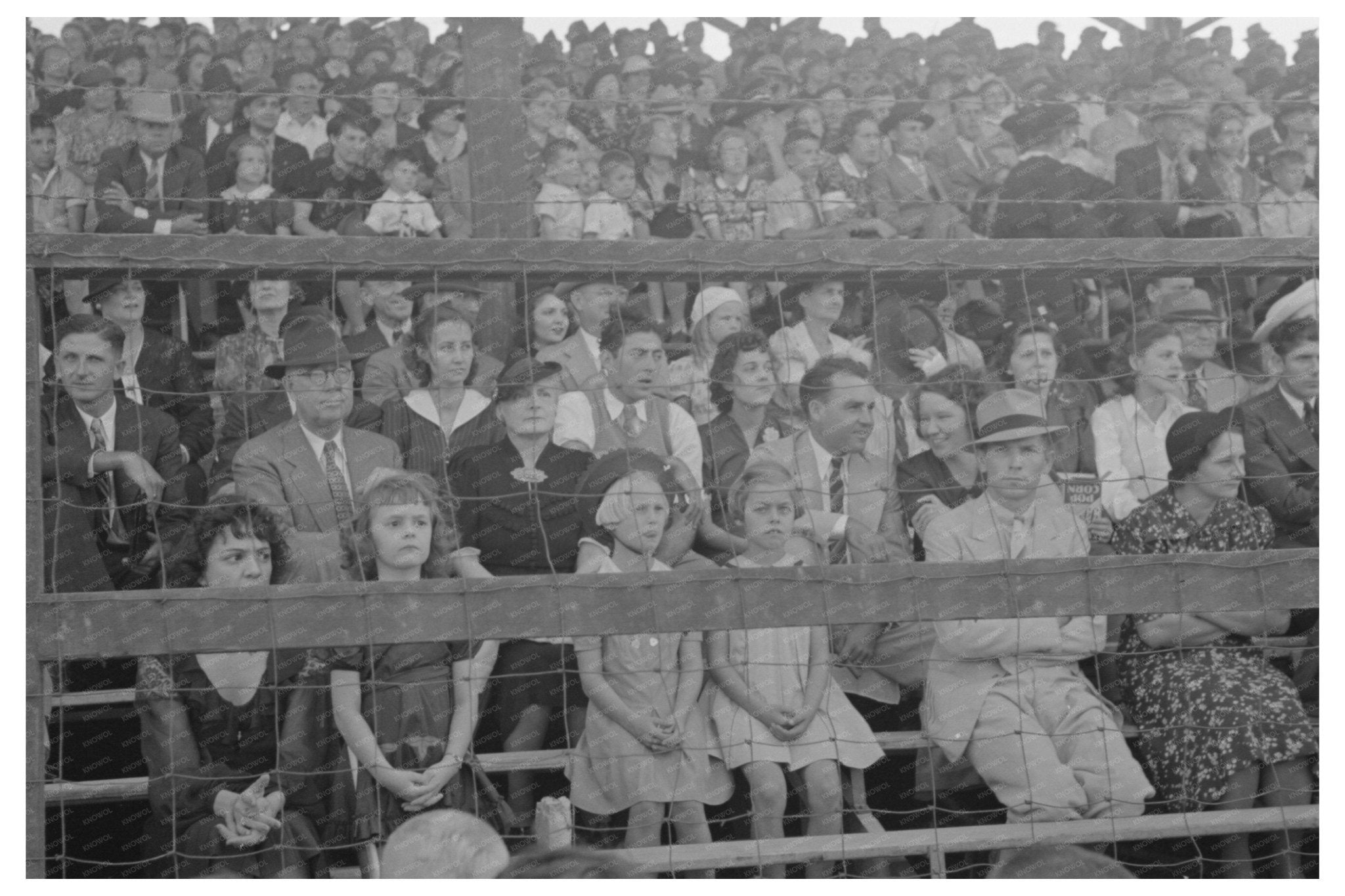 Donaldsonville Ceremony Grandstand Crowd November 1938 - Available at KNOWOL