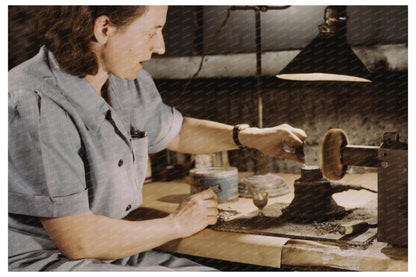 Dorothy Cole Tin Plating Workshop Glenview 1942 - Available at KNOWOL