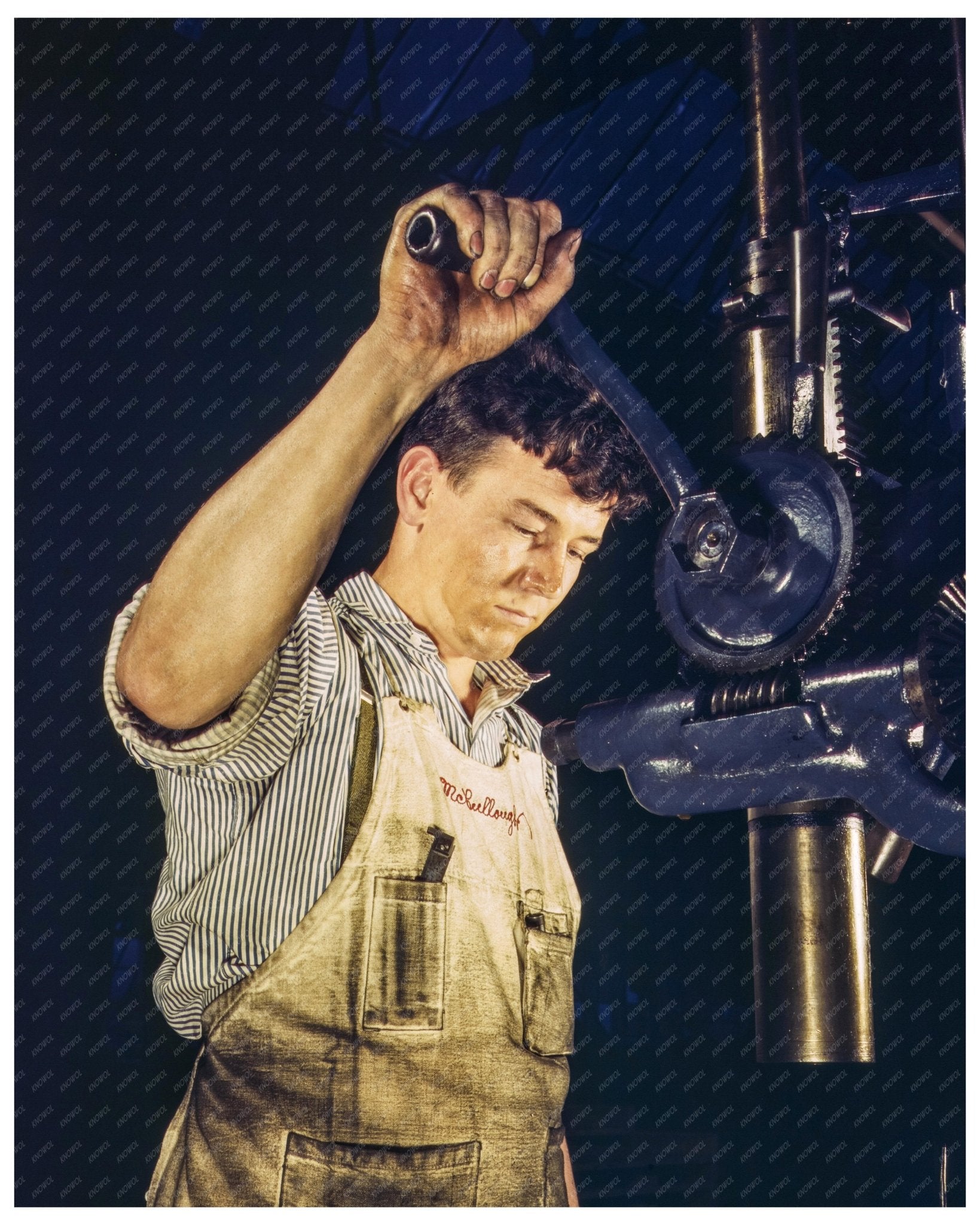 Drill Press Operator at Allegheny Ludlum Steel Corporation circa 1941 - Available at KNOWOL