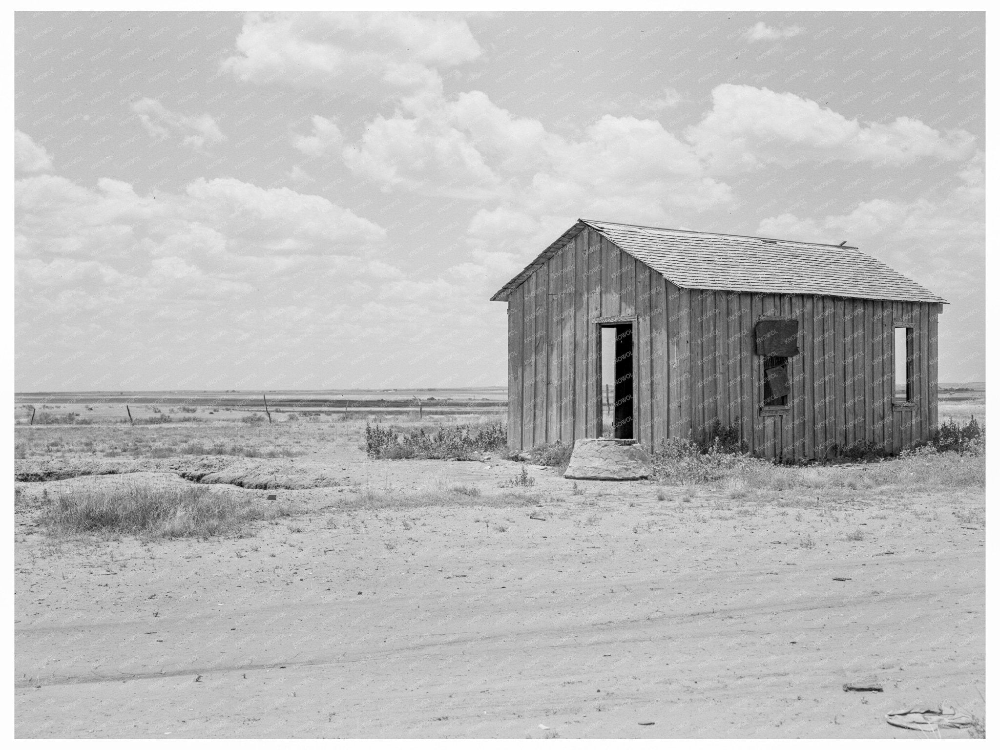 Drought Abandoned House Great Plains Oklahoma June 1938 - Available at KNOWOL