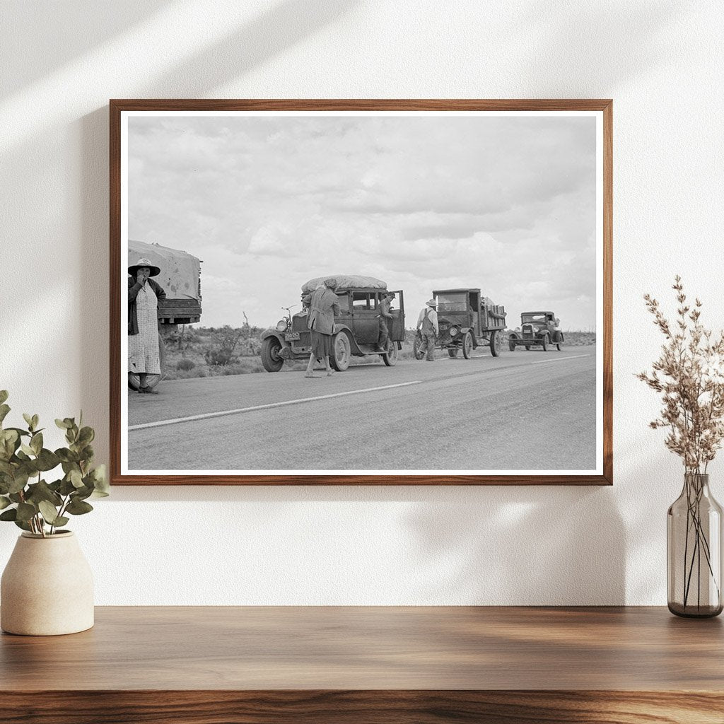 Drought Refugee Families on Highway Lordsburg 1937 - Available at KNOWOL