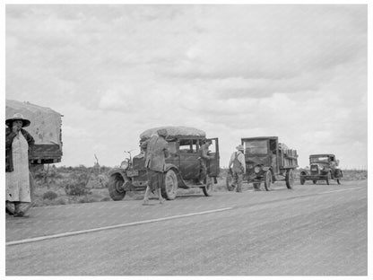 Drought Refugee Families on Highway Lordsburg 1937 - Available at KNOWOL