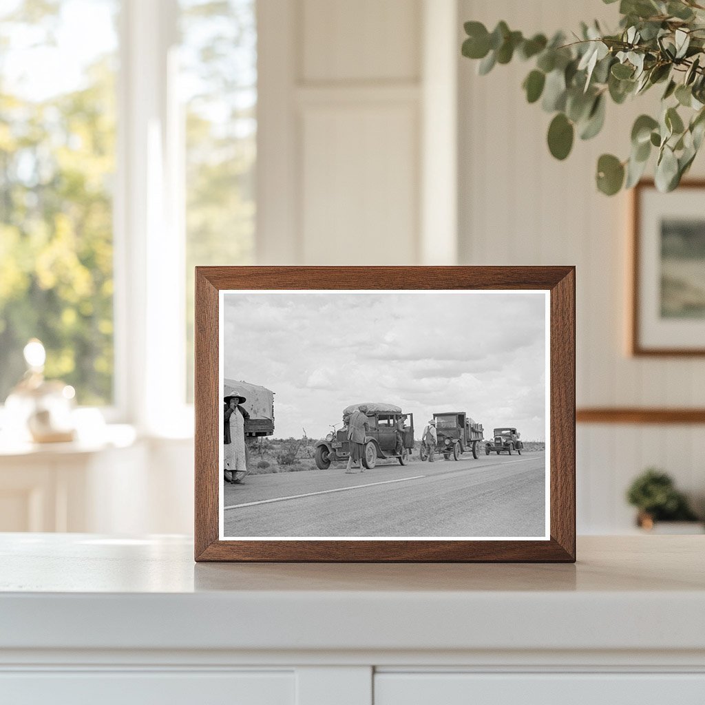 Drought Refugee Families on Highway Lordsburg 1937 - Available at KNOWOL