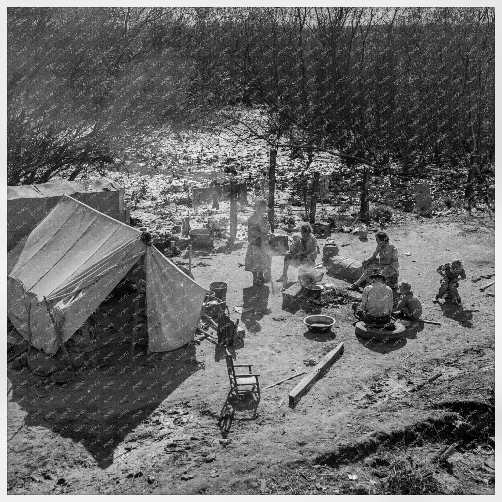 Drought Refugees from Chickasaw Oklahoma March 1937 - Available at KNOWOL