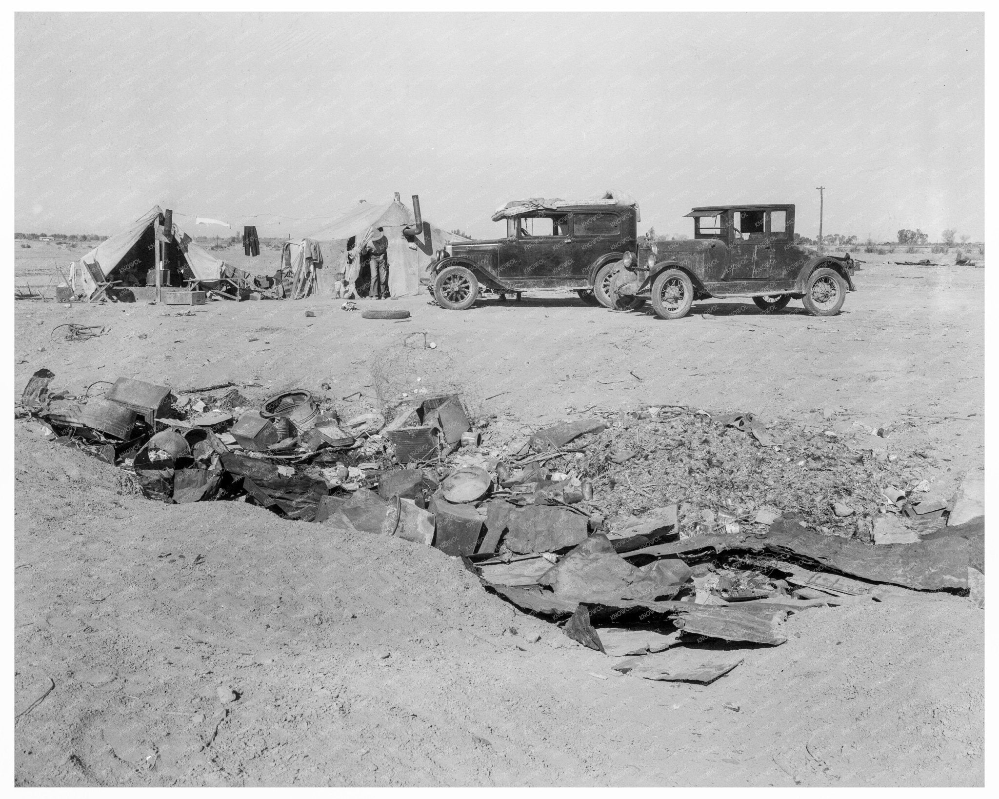 Drought Refugees in California Imperial County 1937 - Available at KNOWOL