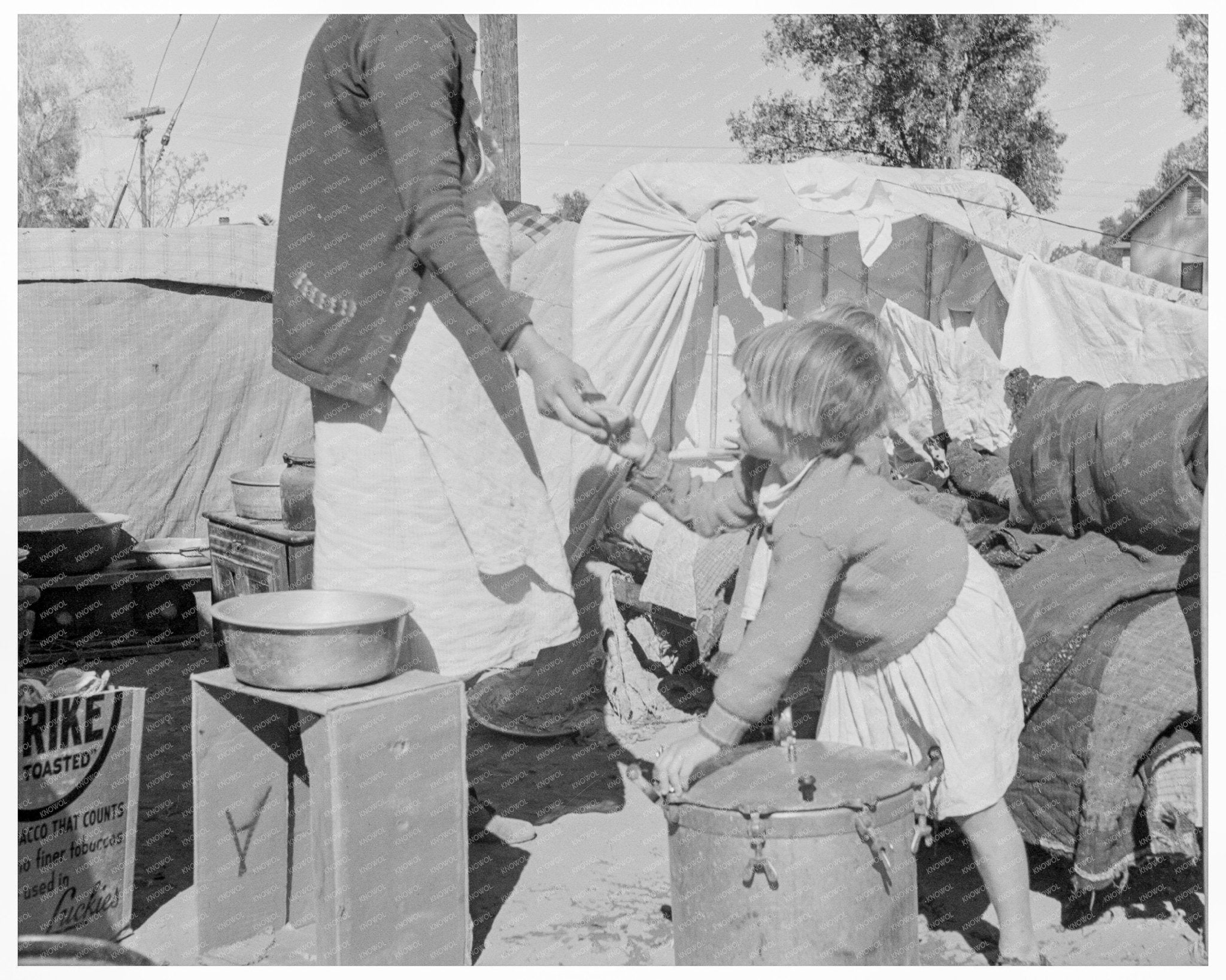 Drought Refugees in California Migrant Camp 1937 - Available at KNOWOL