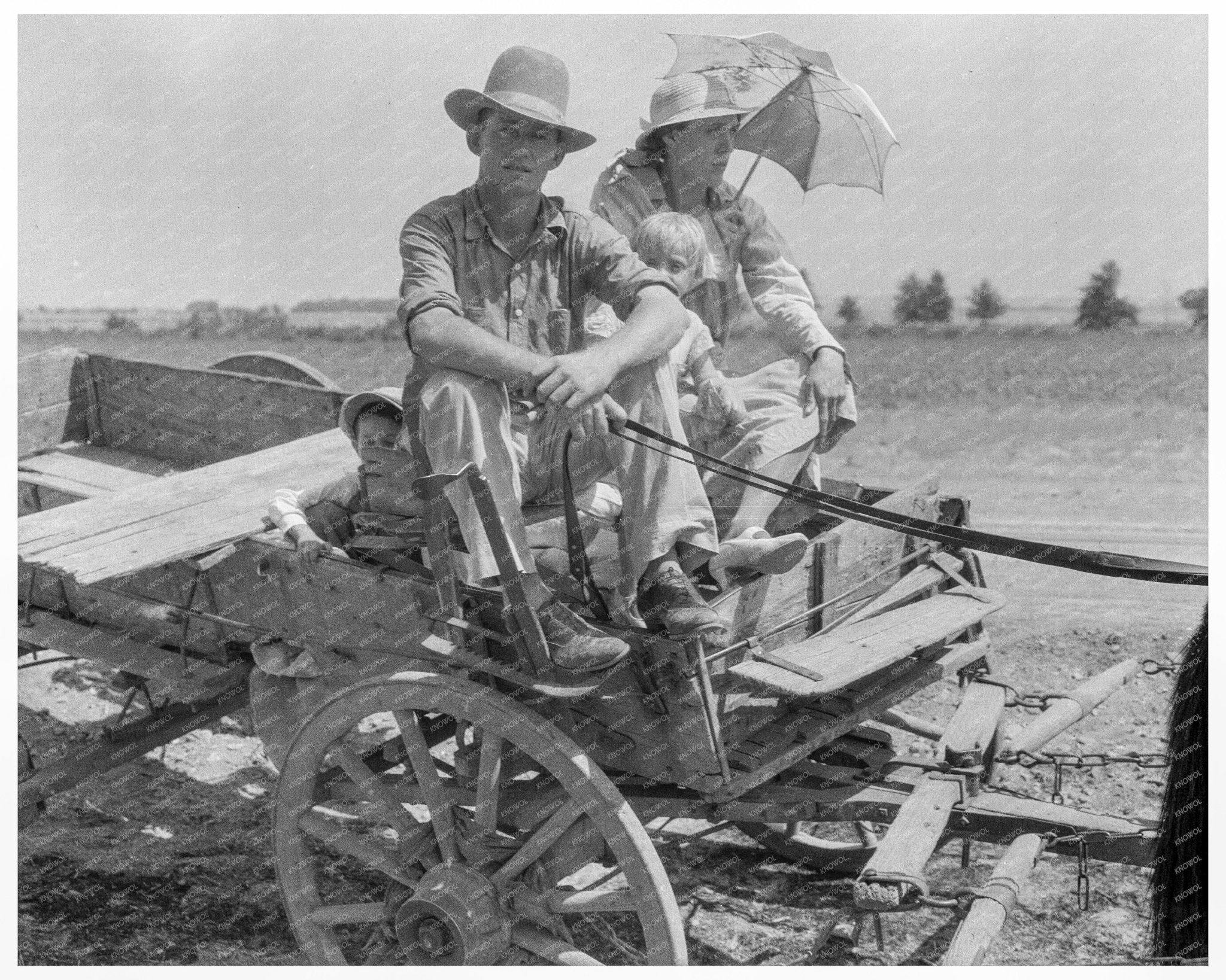 Drought - Stricken Farmer Family Oklahoma 1939 - Available at KNOWOL