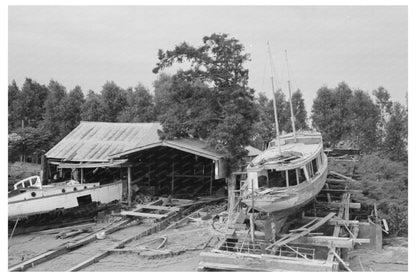 Dry Dock in Olga Louisiana 1938 Maritime Activities - Available at KNOWOL