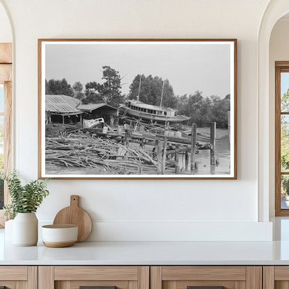 Dry Dock Scene in Olga Louisiana September 1938 - Available at KNOWOL