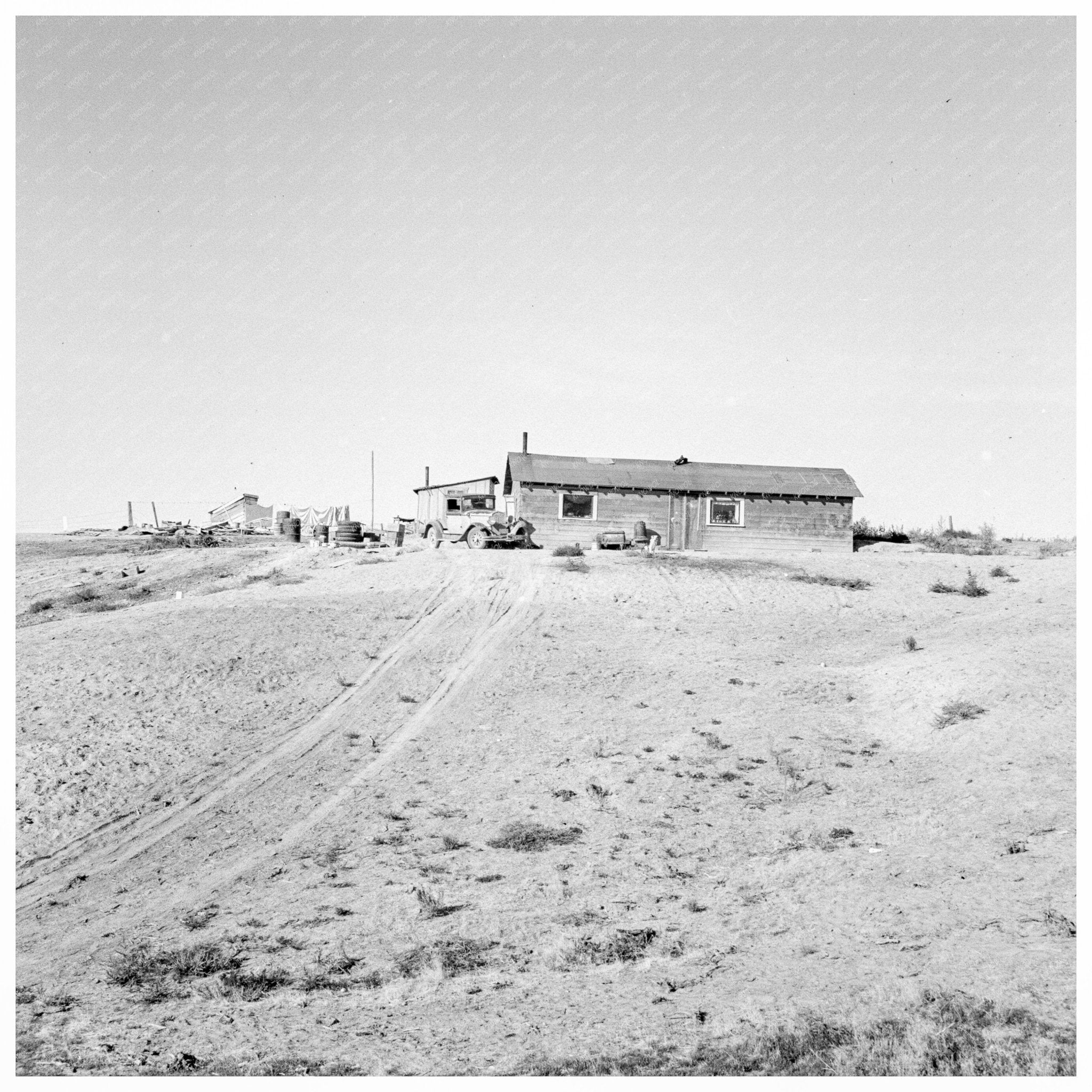 Dugout Home in Dead Ox Flat Oregon 1939 Great Depression - Available at KNOWOL