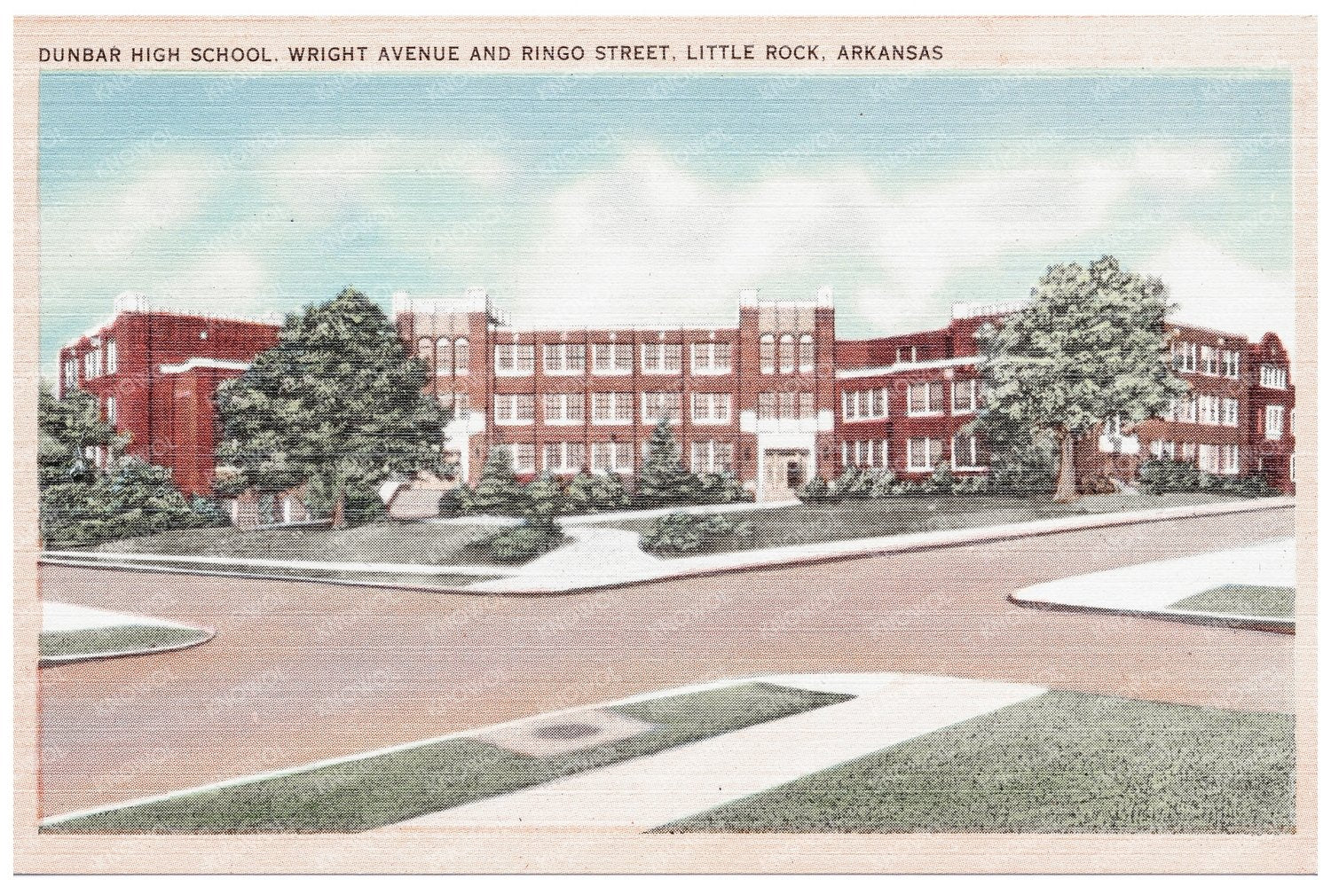 Dunbar High School Little Rock Arkansas 1930s Postcard - Available at KNOWOL