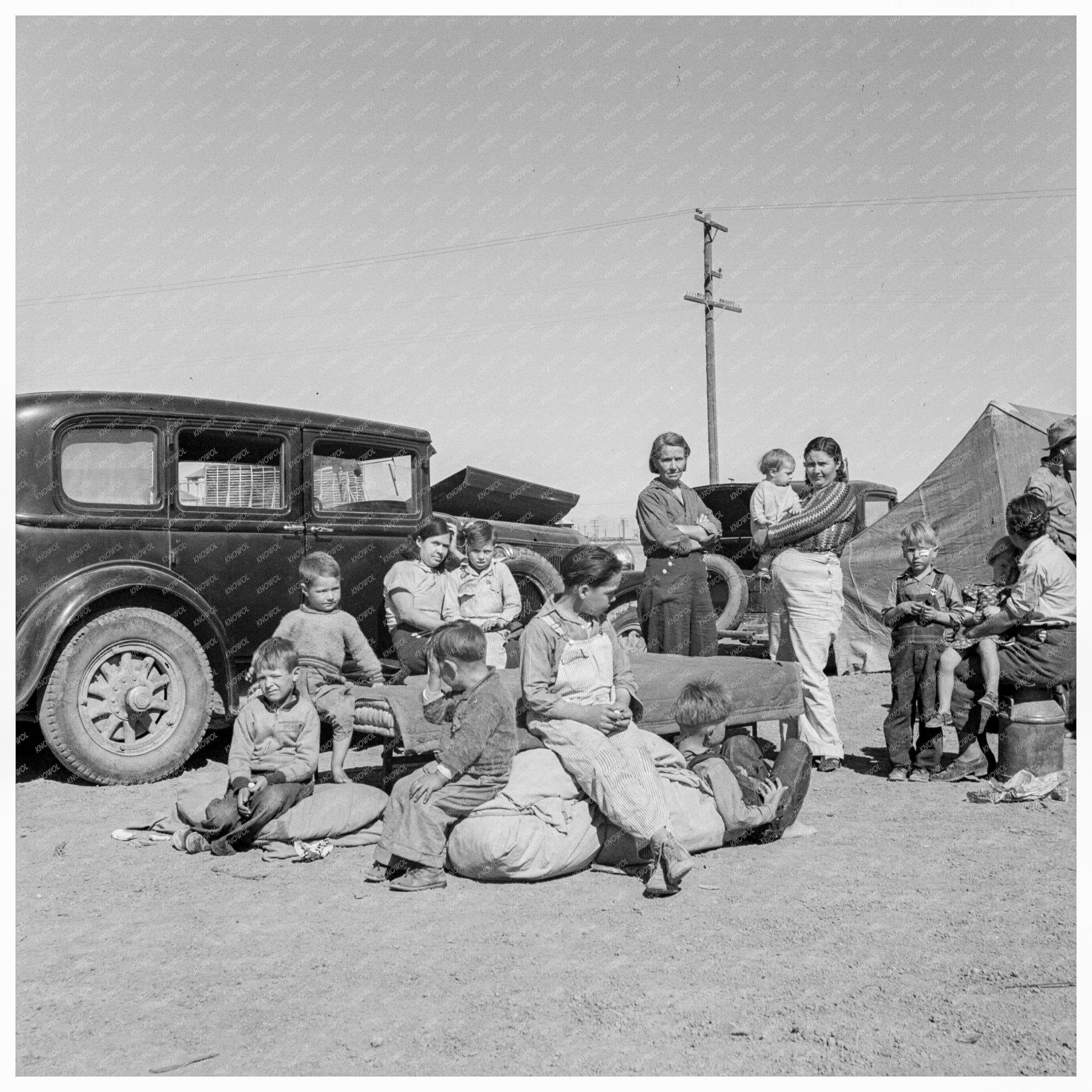 Dust Bowl Families Camping in Calipatria March 1937 - Available at KNOWOL