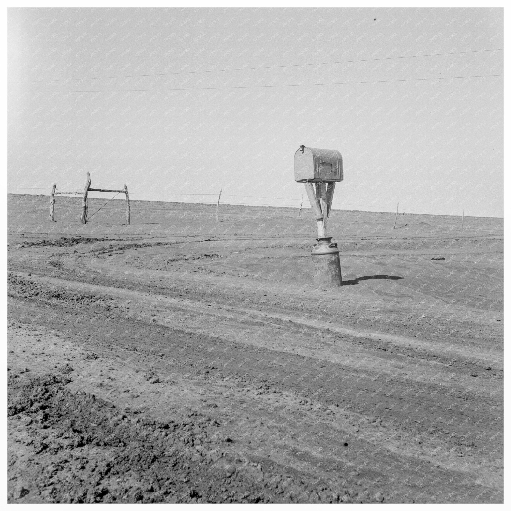 Dust Bowl Mailbox Coldwater District Texas 1938 - Available at KNOWOL