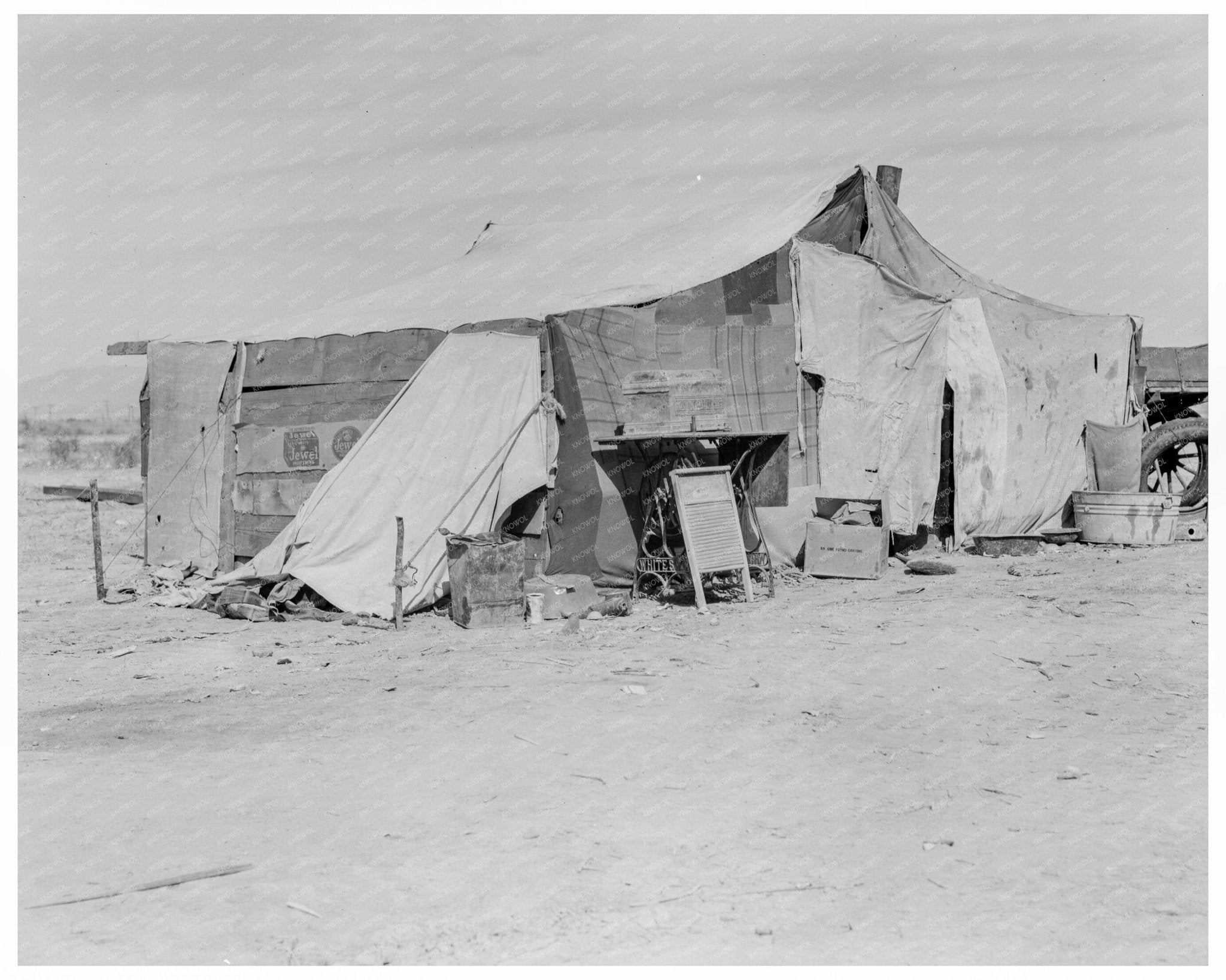 Dust Bowl Refugee Home Imperial County 1937 - Available at KNOWOL