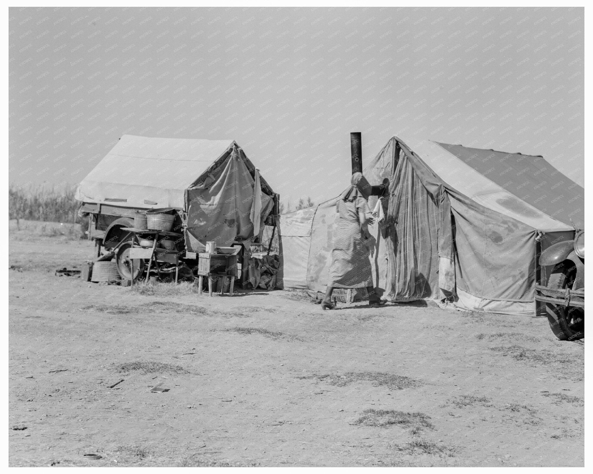 Dust Bowl Refugee Home Imperial County California 1937 - Available at KNOWOL