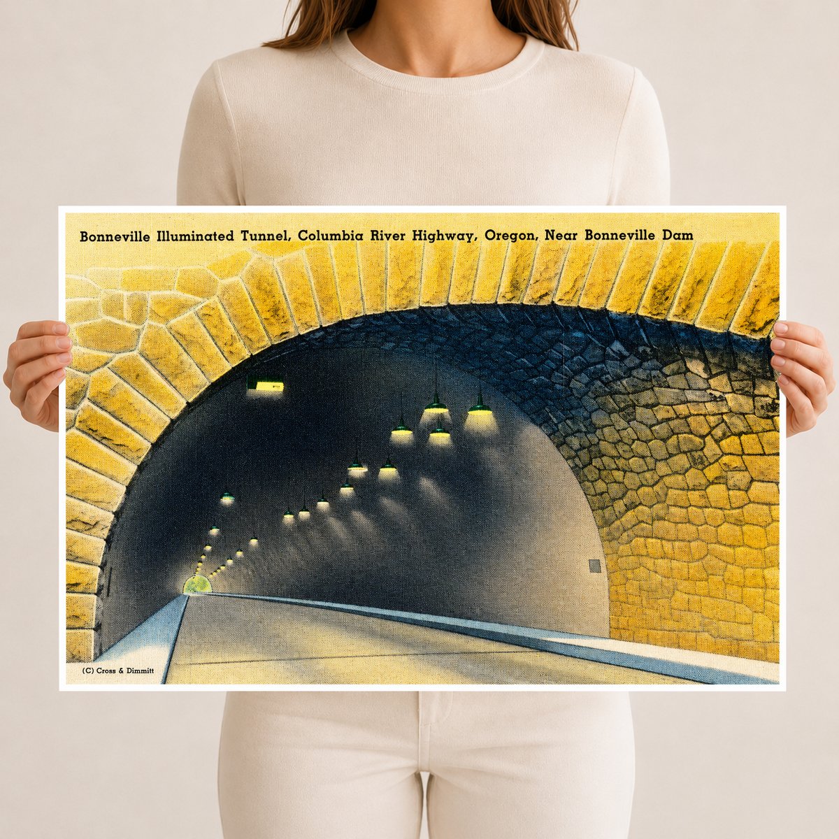 OR: Bonneville Illuminated Tunnel, Columbia River Highway, Oregon, near Bonneville Dam