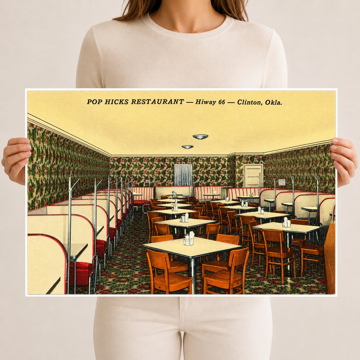 Clinton, OK: Pop Hicks Restaurant -- Hiway 66 -- Clinton