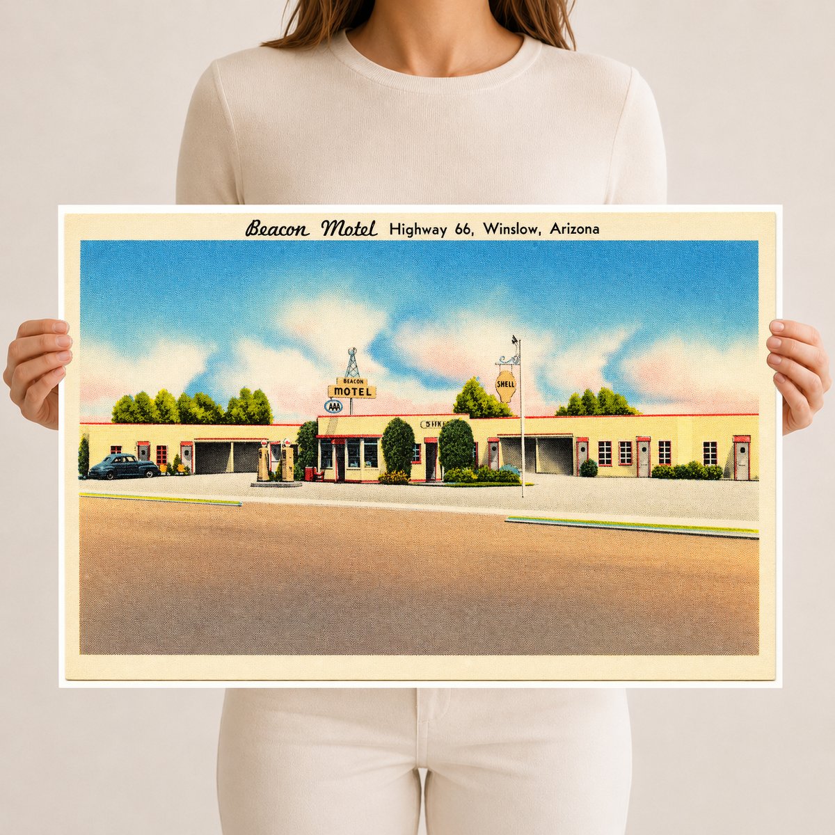 Winslow, AZ: Beacon Motel, highway 66
