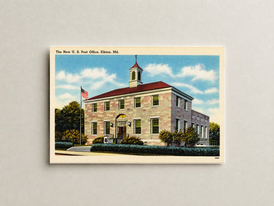 The new U. S. Post Office, Elkton, MD — Vintage Maryland Postcard