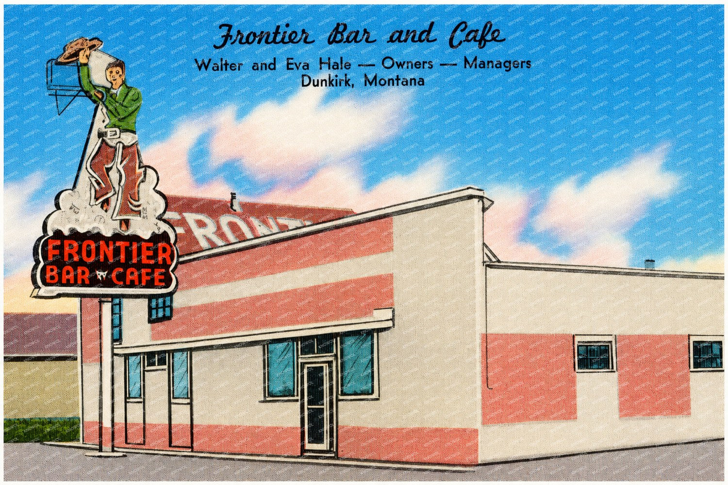 Dunkirk, MT: Frontier Bar and Café, Walter and Eva Hale -- Owner -- Managers
