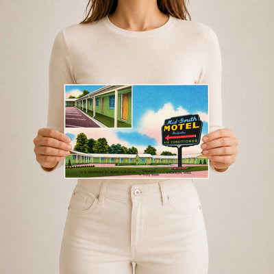 Jackson, MS: Mid-South Motel, U.S. Highways 80 E. & 49 South... telephone in every room... Jackson